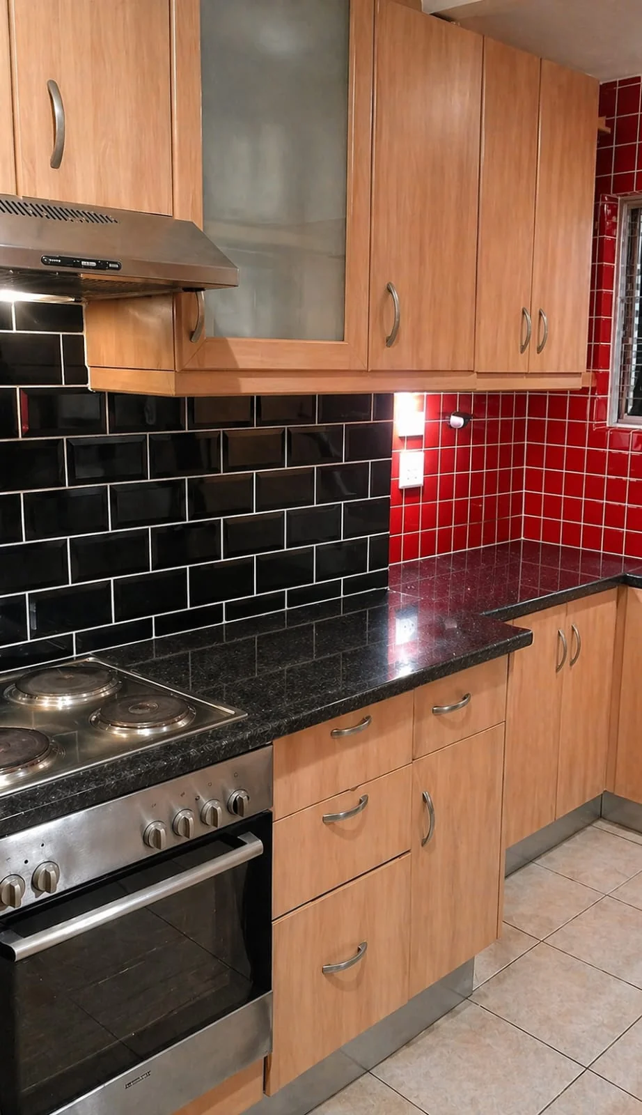 Kitchen wall tiling upgrade with clean layout and easy-clean grout finish